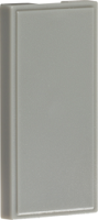 grey ABS half blanking plates 25×50 mm pack of ten