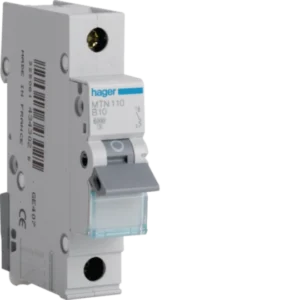 Hager MTN110 10A Type B miniature circuit breaker