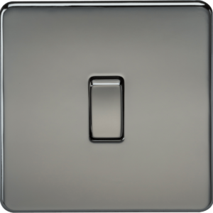 Screwless 10AX 1G 2-Way Switch - Black Nickel