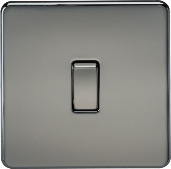 Screwless 10AX 1G 2-Way Switch - Black Nickel