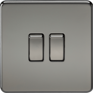 Screwless 10AX 2G 2-Way Switch - Black Nickel