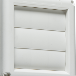 White Gravity Shutter 100mm – 4" Vent Cover for Extractor Fans