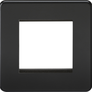 Screwless 2G Modular Faceplate - Matt Black