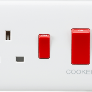 Curved Edge 45A DP Switch and 13A Switched Socket