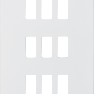 Screwless 9G grid faceplate - matt white