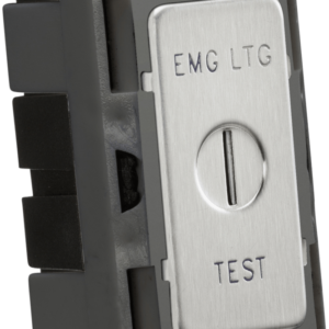 20AX 2 way SP key module (marked EMG LTG TEST) - brushed chrome