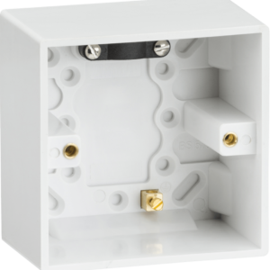 Single 47mm Pattress Box with Earth Terminal