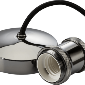 6" E27 Vintage Pendant Set - Black Nickel