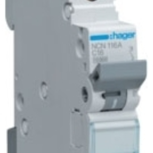 Hager NCN163A MCB SP Type C 63A 10kA