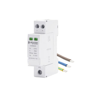 Click Elucian 40kA 275Uc (V-) Double Pole Type 2 SPD with Tails CU1SPD275T