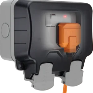 BG WP22 Nexus Storm IP66 2 Gang 13A Neon Switched Socket