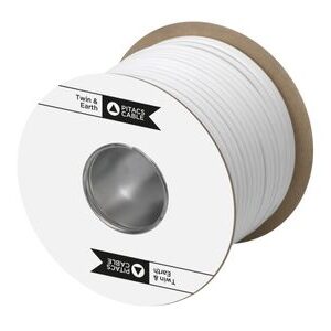 Pitacs 6242BH White 1mm² LSZH Twin & Earth Cable 100m Drum