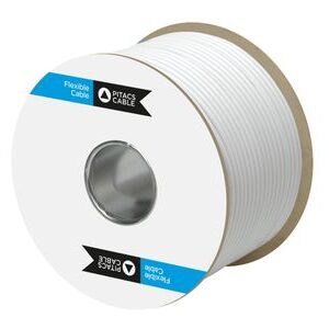 Pitacs 2182Y White 2-Core 0.75mm² Flexible Cable 100m Drum