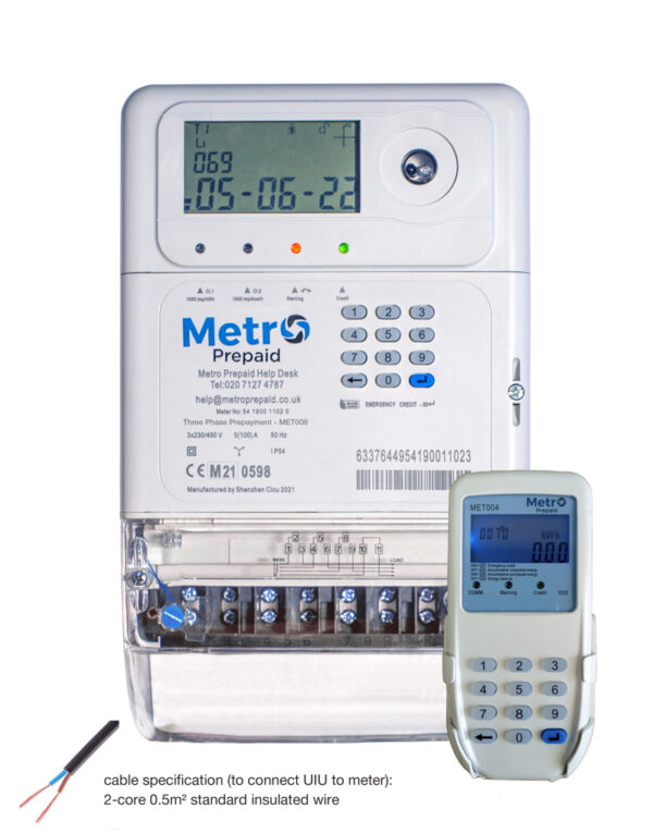MET008 - METRO DIGITAL PREPAID METER - THREE PHASE
