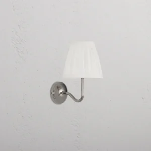 Corston Malvern Small Wall Light Pleated Alabaster White