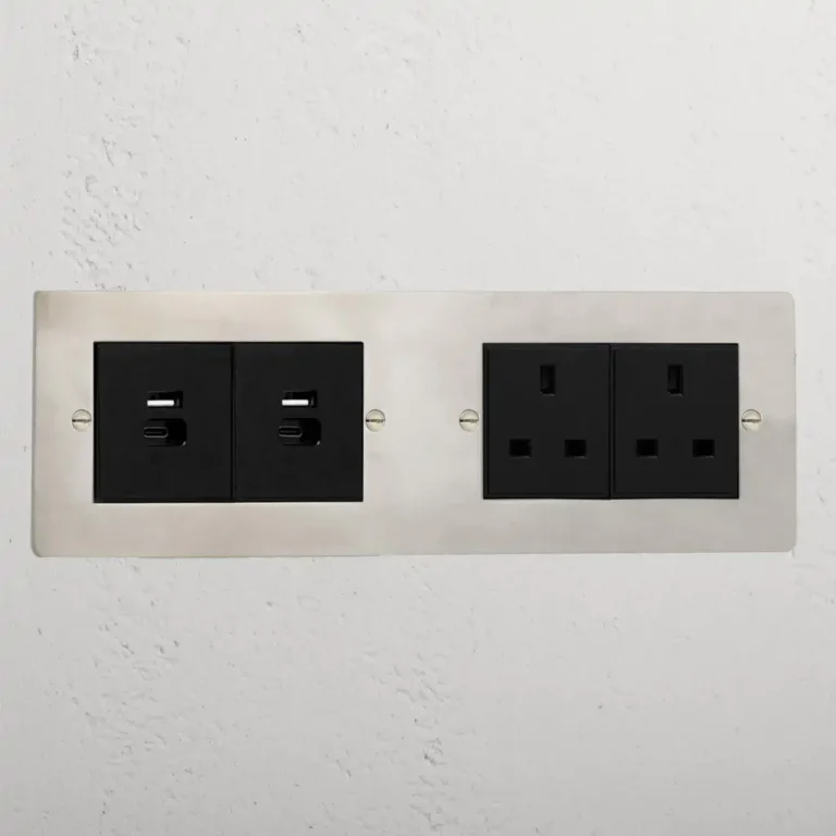 Corston 2x 13A Socket + 2x USB A+C Fast Charge