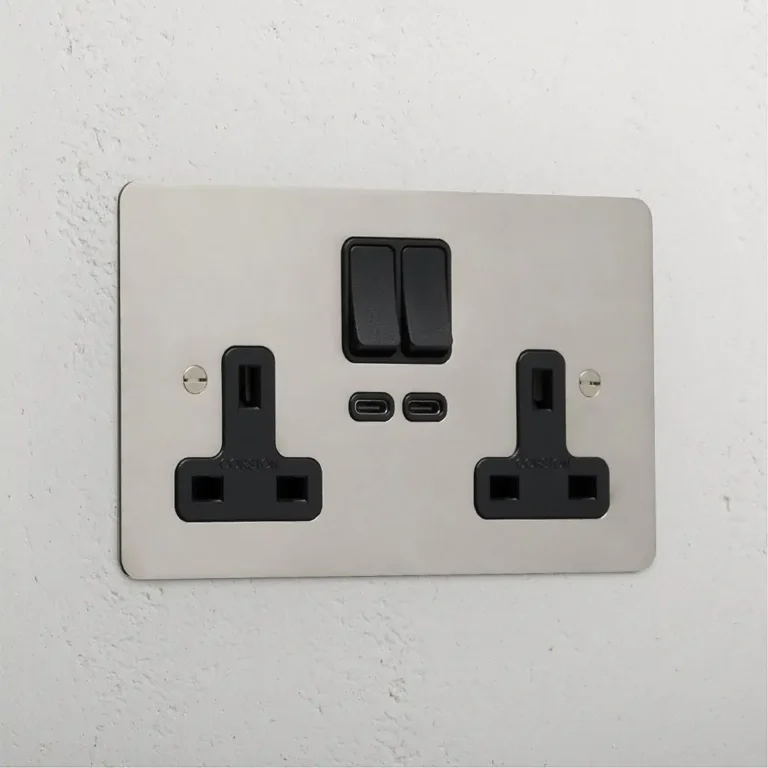 Corston Double Socket with USB-C Fast Charge