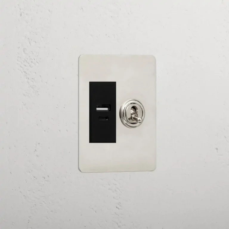 Corston Two Way Toggle & USB A+C Slimline Switch