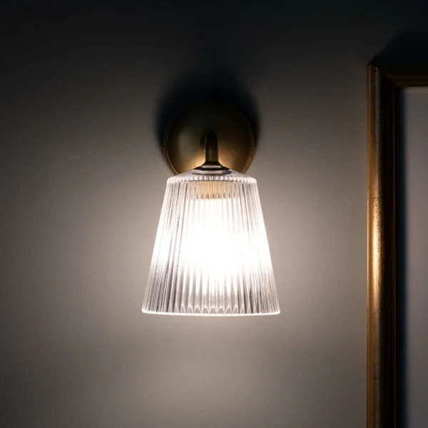 Corston Richmond Small Wall Light Fluted Glass - Image 3