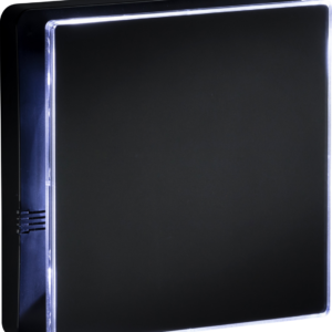 IP45 100mm LED Backlit Extractor Fan with Overrun Timer - Matt Black