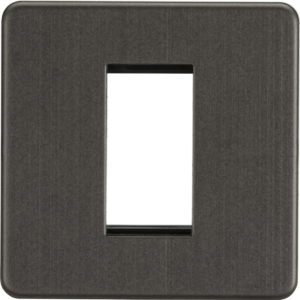 Screwless 1G Modular Faceplate - Smoked Bronze