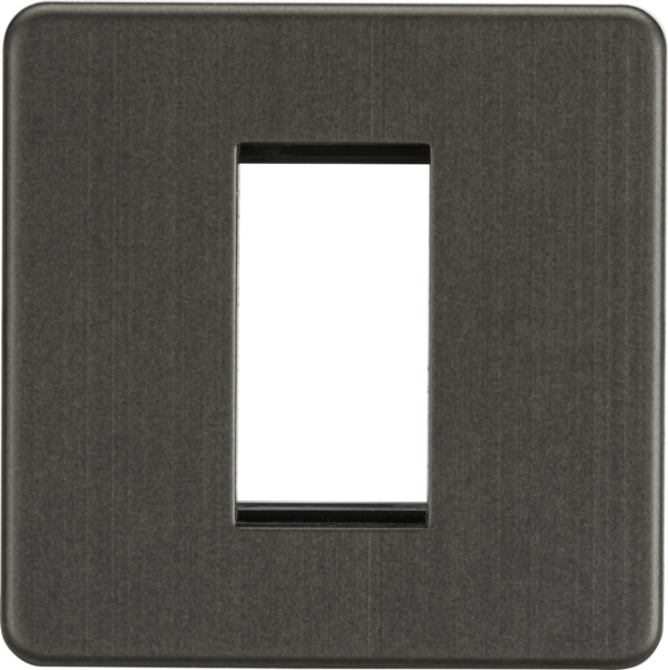 Screwless 1G Modular Faceplate - Smoked Bronze