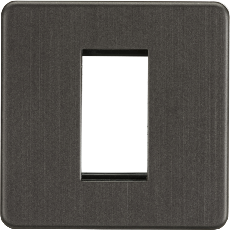 Screwless 1G Modular Faceplate - Smoked Bronze