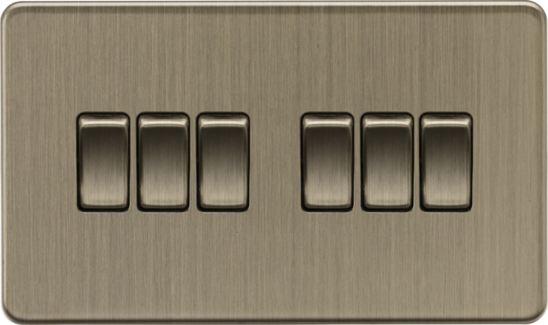 Screwless 10AX 6G 2-Way Switch - Antique Brass